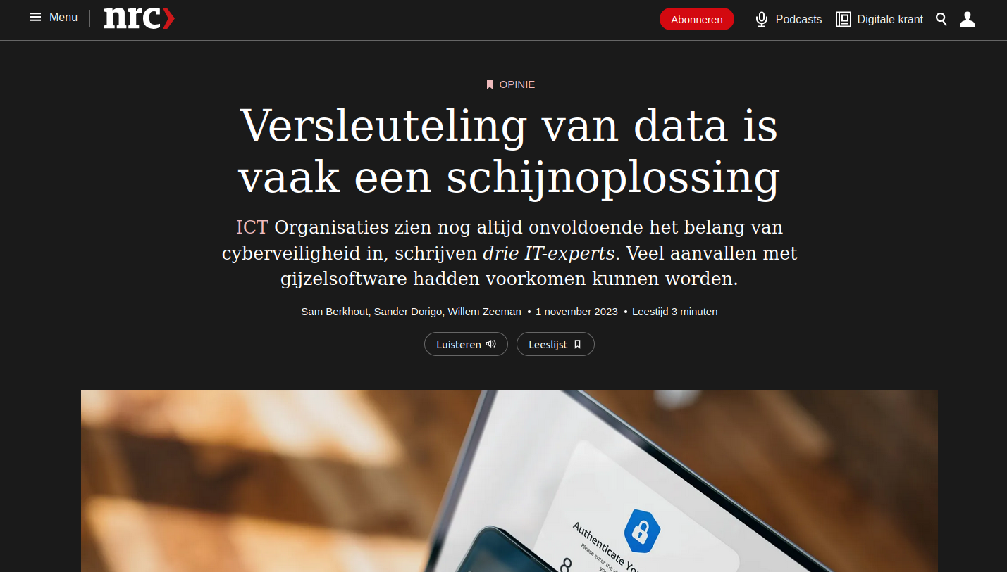 NRC: Versleuteling van data is vaak een schijnoplossing